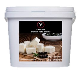 Cheese Feta Danish Bkt 5kg 3kg Drained