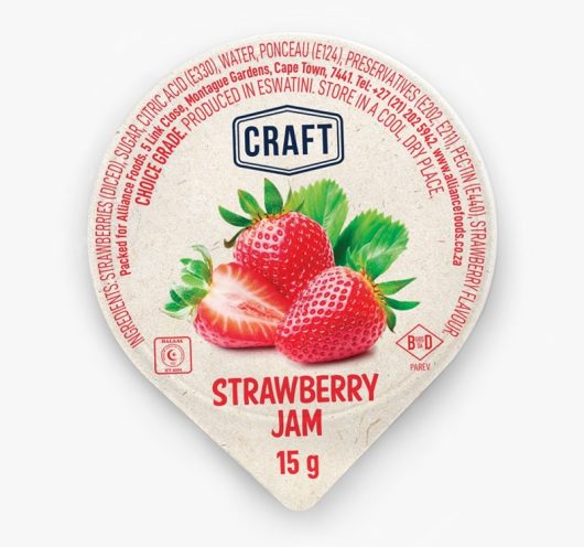 Jam Strawberry Portions 80s Craft